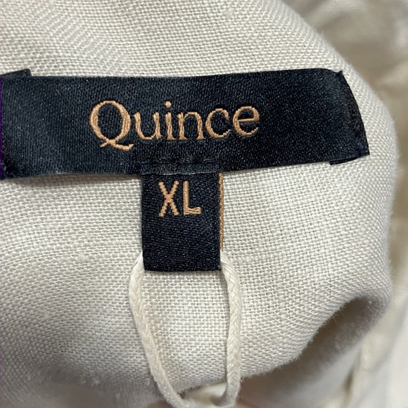 Quince Linen Shirt Dress Womens XL Button Front Tie Waist Long Sleeve NWT - Picture 8 of 14